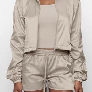 Skims sports utility jacket & pant set in Stone